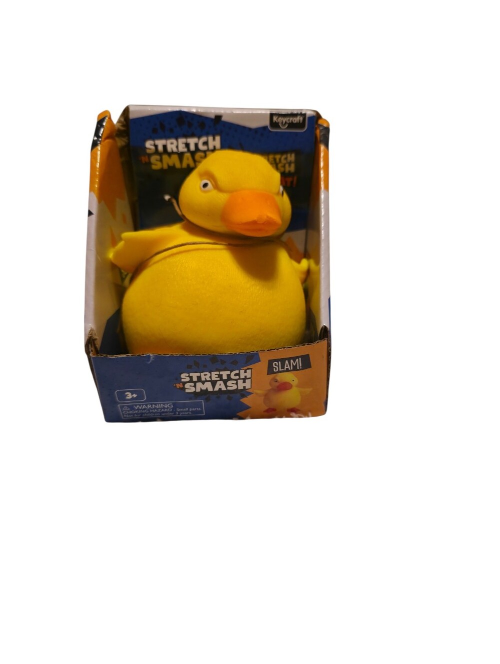 Yellow Duck Stretch & Smash Plush Bird Toyal 4" Tall